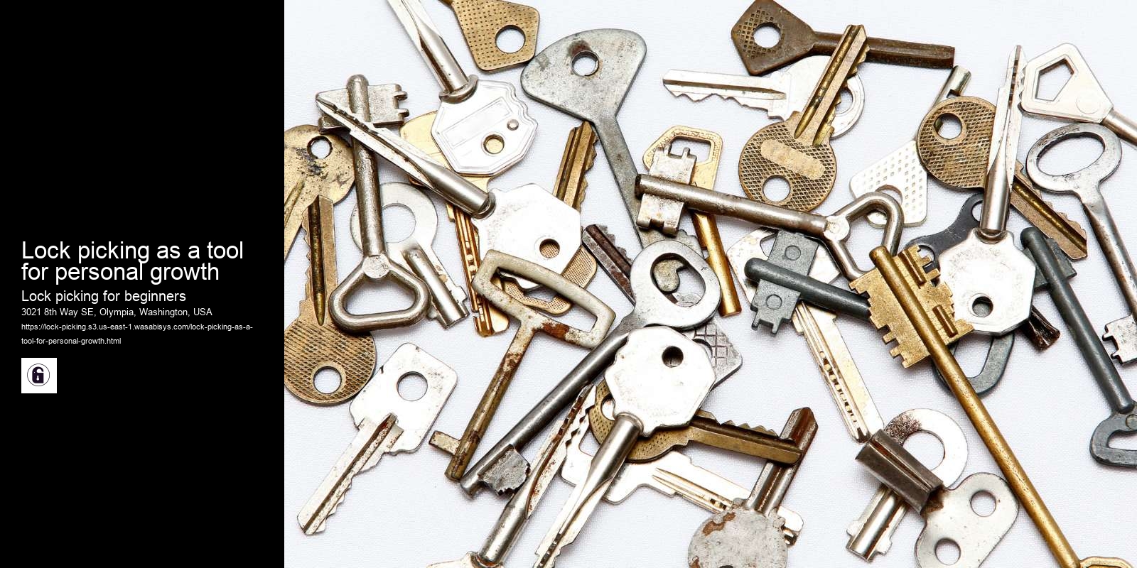 Lock picking as a tool for personal growth